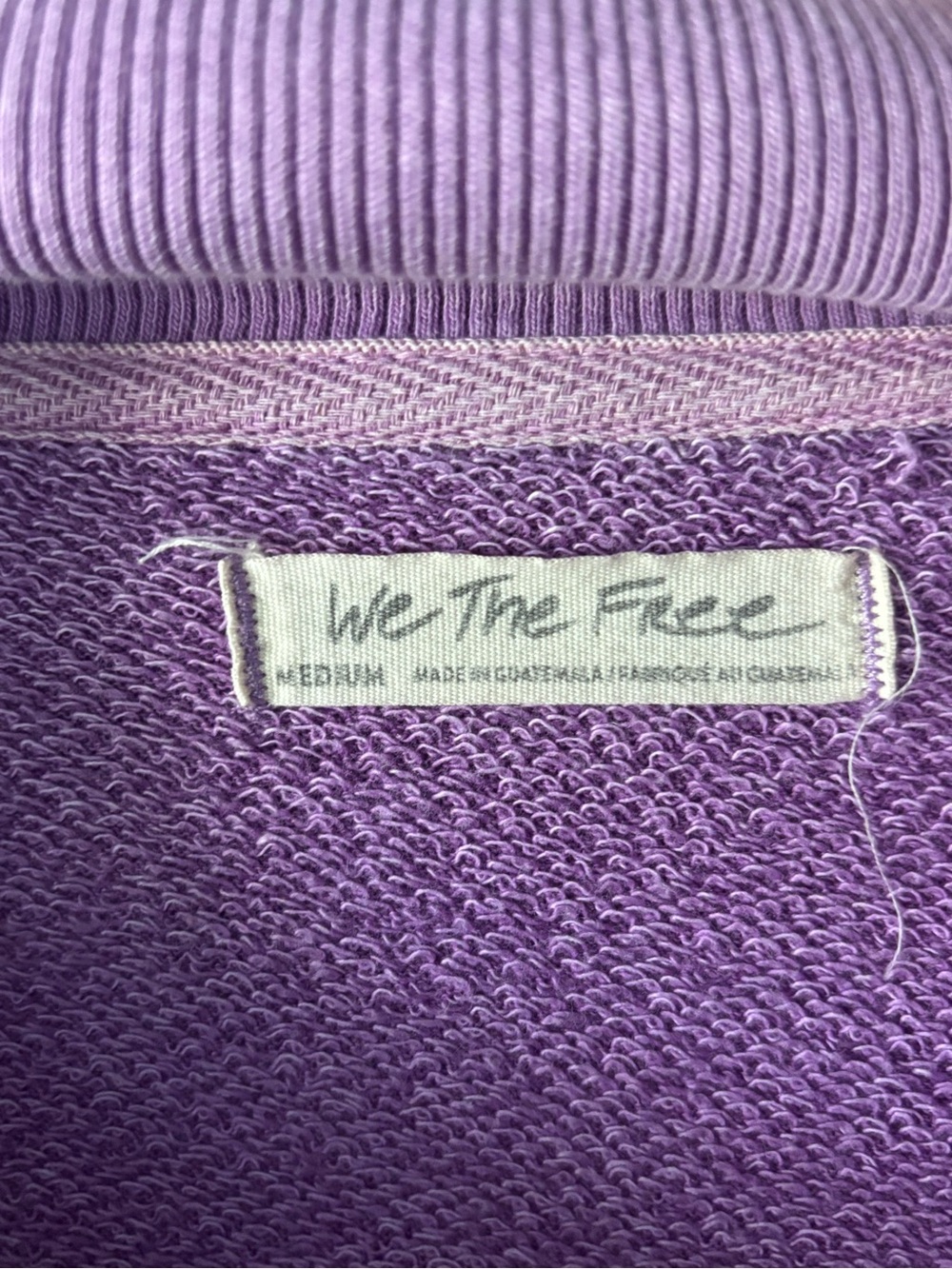 Free People We the Free Camden Henley Sweatshirt Lavender Purple Size M - Picture 13 of 14